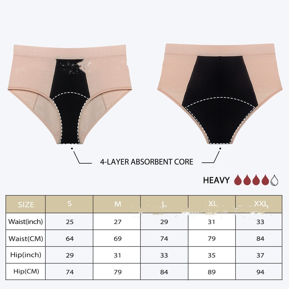 Briefs High Waist Breathable Menstrual Period Panties