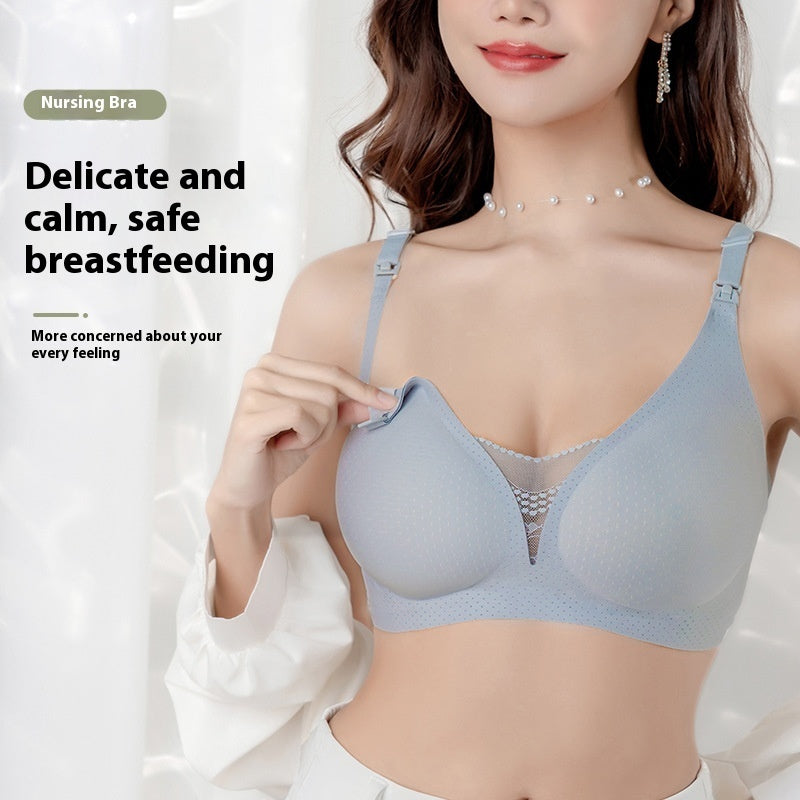 Pregnant Women's Wireless Lace Seamless Bras